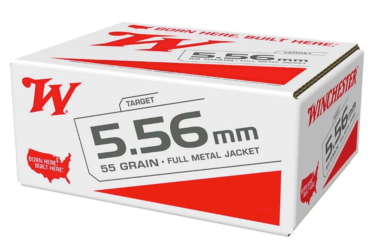 Winchester USA 5.56 Bulk Ammo 55 Gr FMJ, 500rds Bulk Pack - Winchester