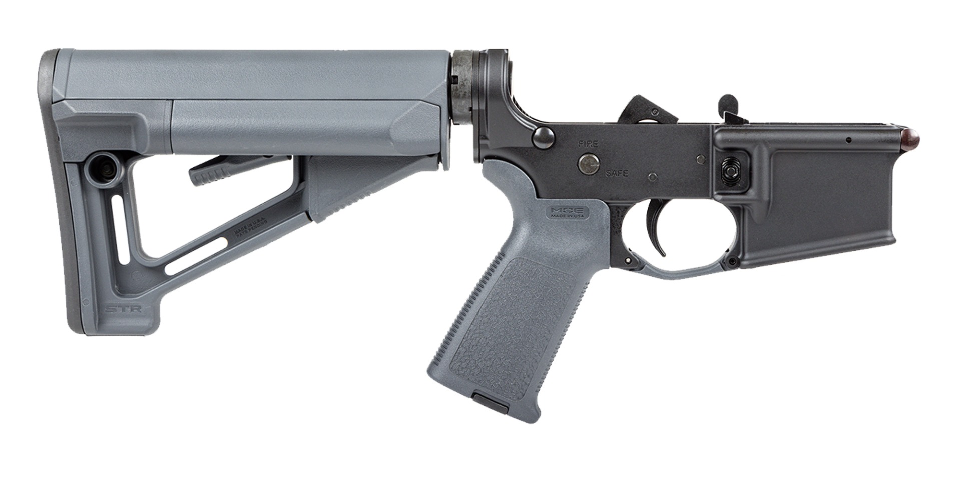 PSA AR15 Complete STR Stealth Lower, Gray - Palmetto State Armory