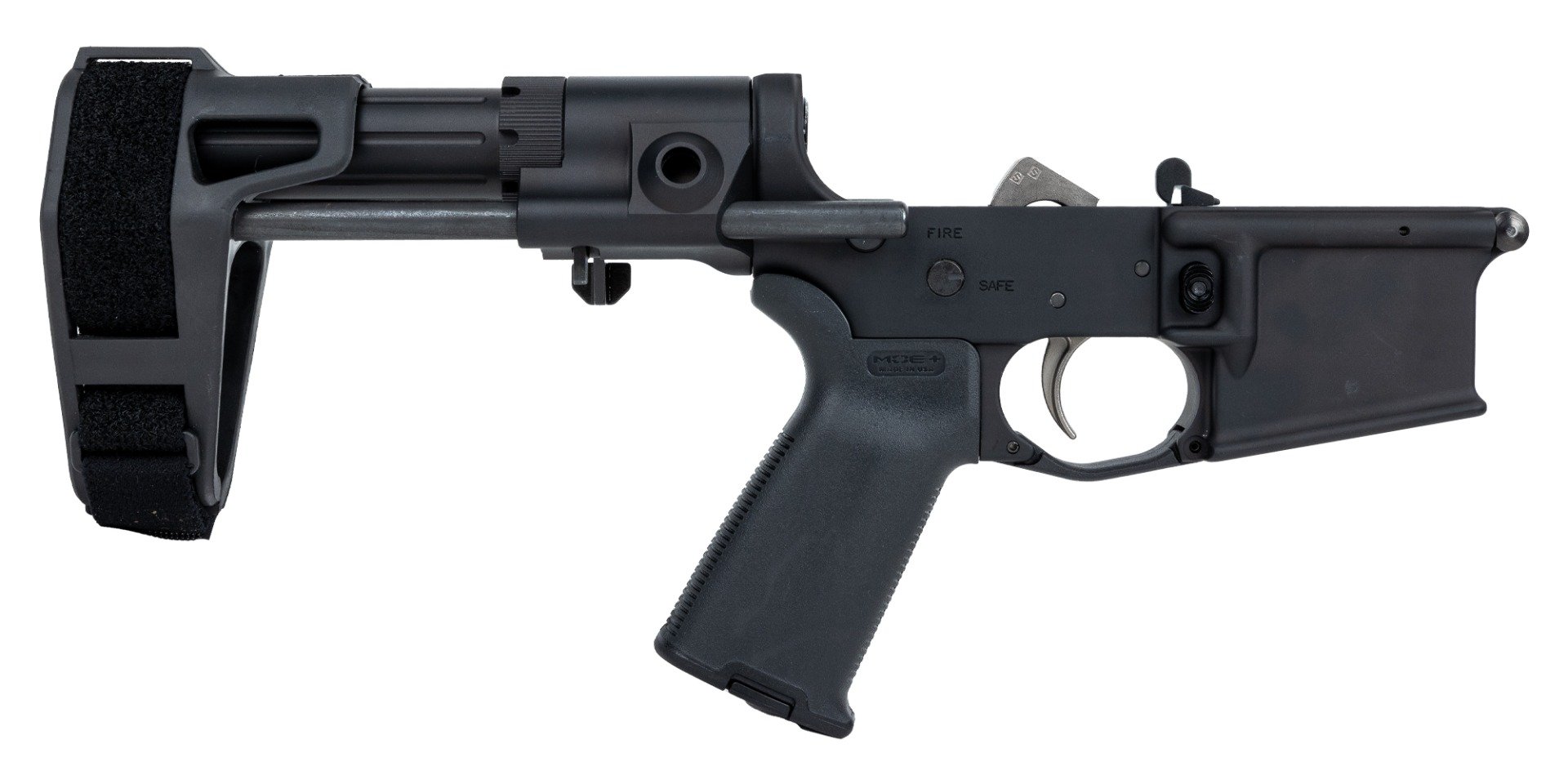 PSA AR-15 Complete MOE+ EPT Pistol Lower With Maxim CCS Brace, Black