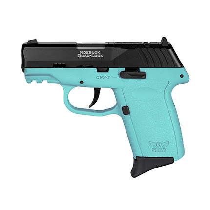 SCCY CPX-2 9mm Pistol 3.1" 10rd, Black/Aqua - CPX2CBSBRDRG3 - Sccy