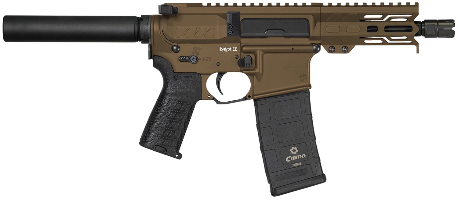 CMMG Banshee Mk4 5" 9mm AR-9 Pistol, Midnight Bronze - 94A1798-MB - Cmmg