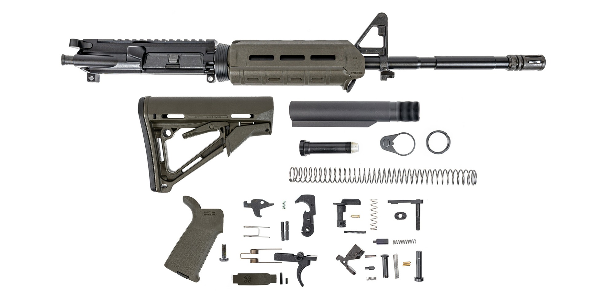 PSA 16" Carbine-Length M4 5.56 NATO 1/7 Nitride MOE CTR Rifle Kit, ODG - Palmetto State Armory