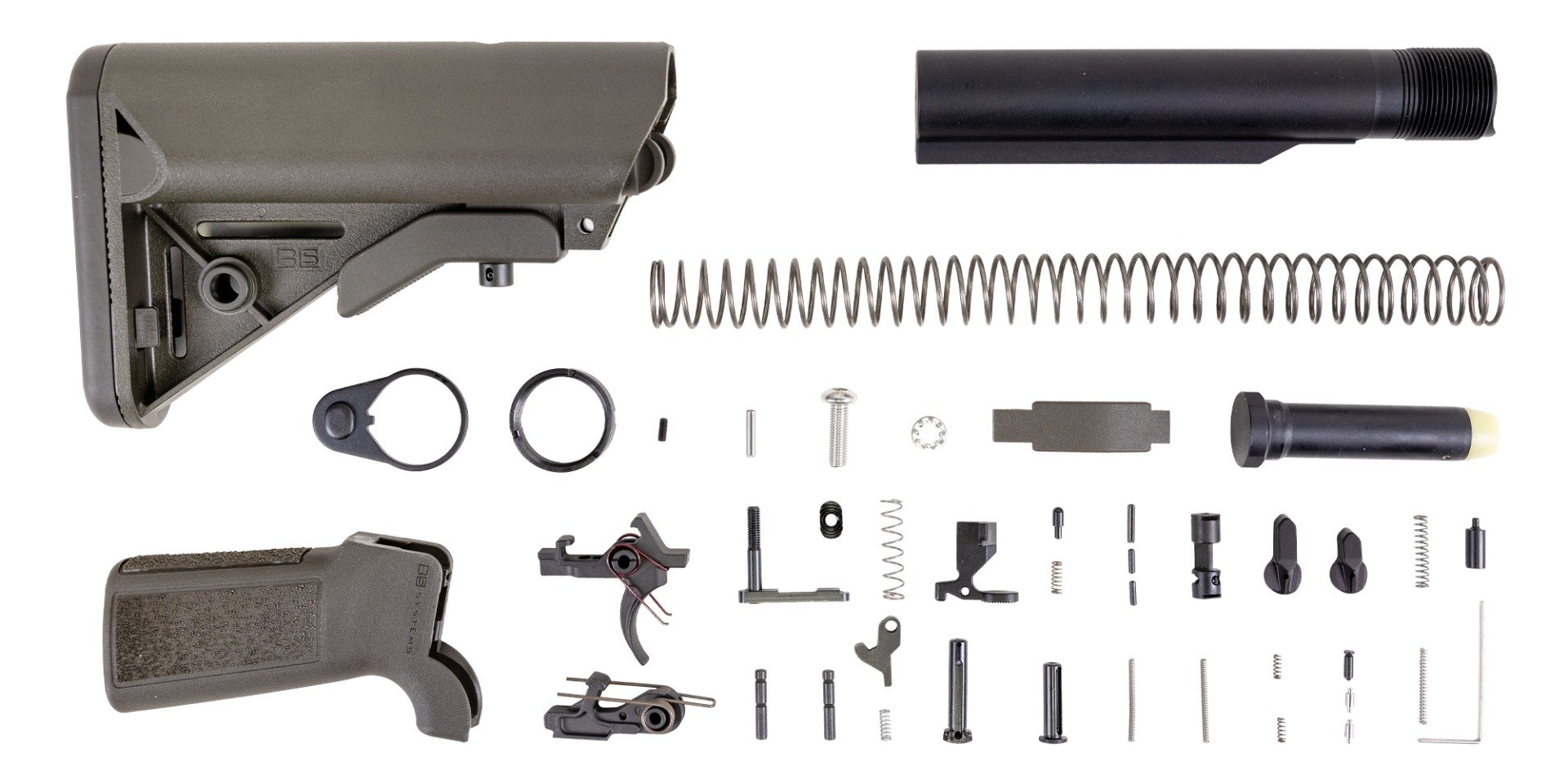 PSA Sabre-15 Lower Build Kit with B5 Sop-Mod Stock and B5 Grip, ODG - Palmetto State Armory