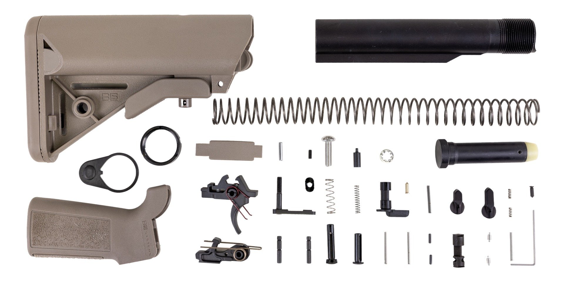PSA Sabre-15 Lower Build Kit with B5 Sop-Mod Stock and B5 Grip, FDE - Palmetto State Armory