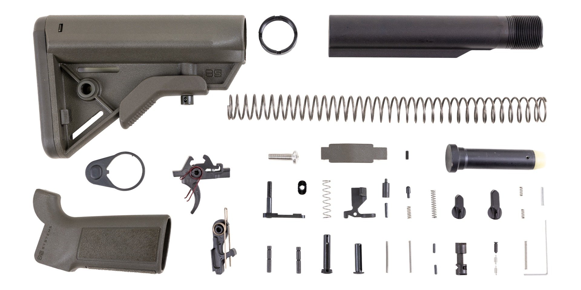 PSA Sabre-15 Lower Build Kit with B5 Bravo Stock and B5 Grip, ODG - Palmetto State Armory