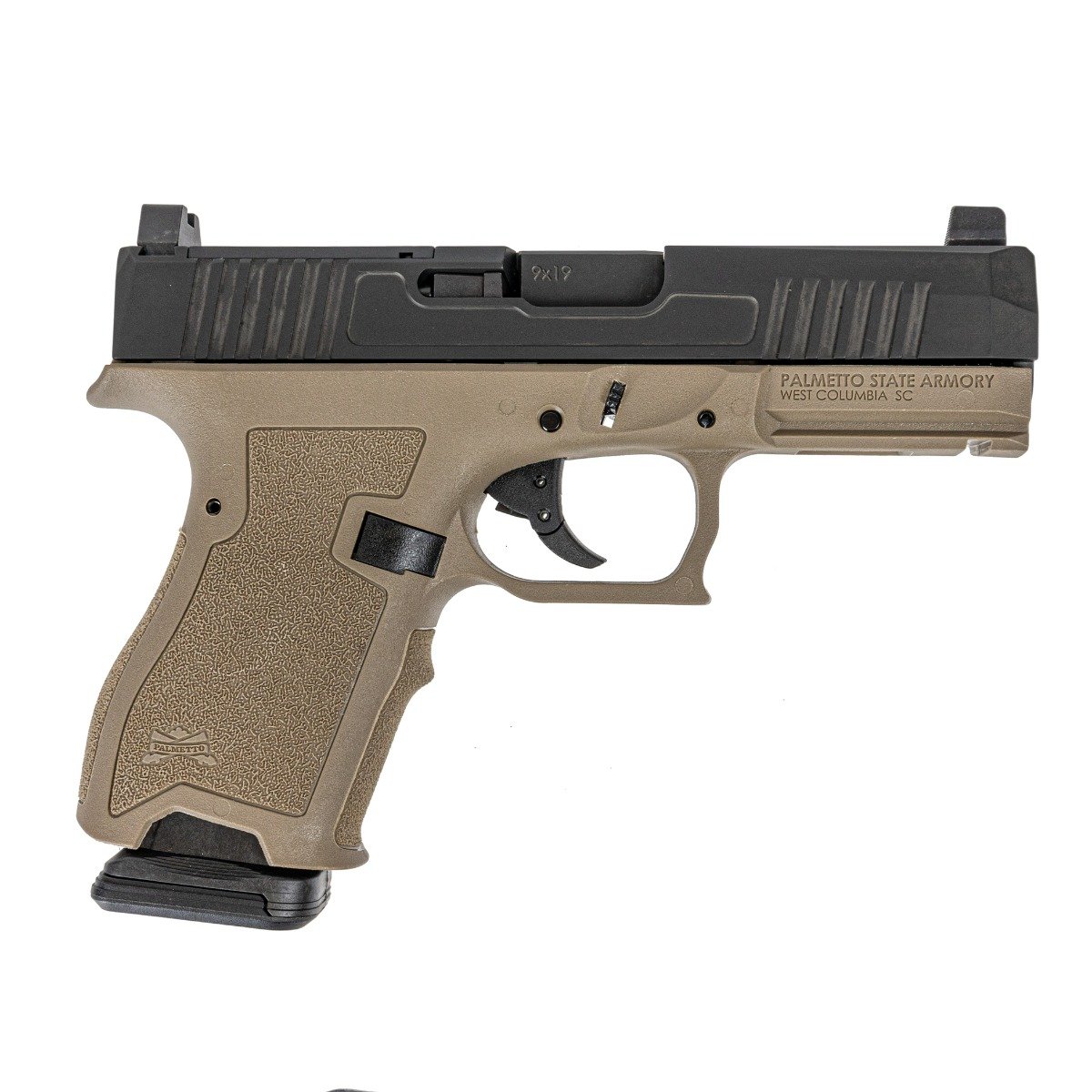 PSA Dagger Compact 9mm Pistol With Extreme Carry Cut Doctor Slide & Non-Threaded Barrel, 2 -Tone Flat Dark Earth - Palmetto State Armory