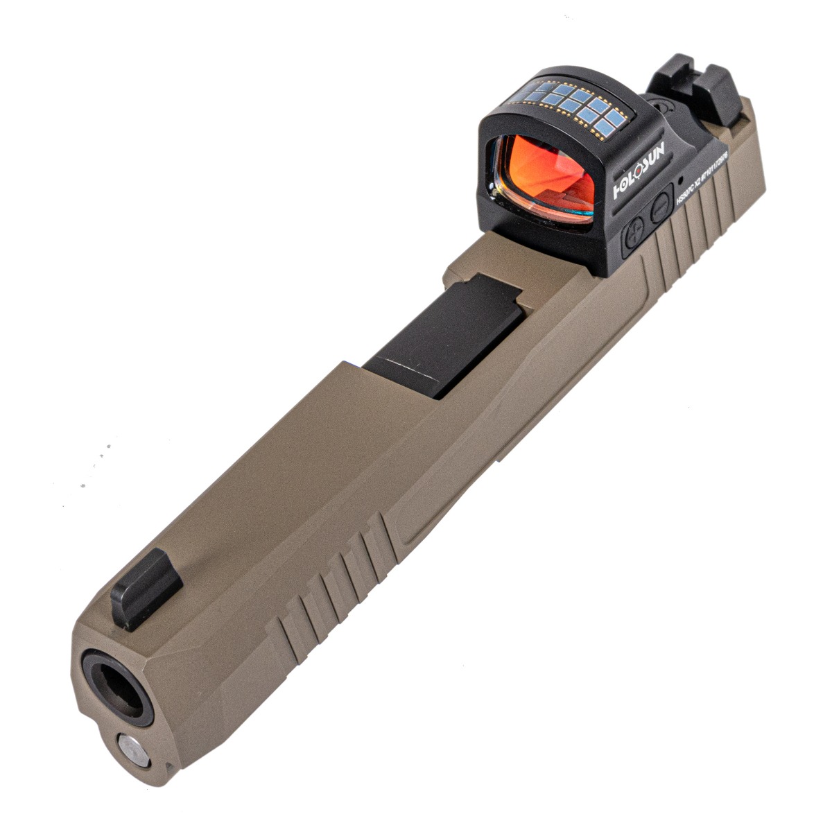 PSA Dagger Complete RMR Slide Assembly With Non-Threaded Barrel & Holosun HE407C-GR X2 Reflex Sight, Flat Dark Earth - Palmetto State Armory