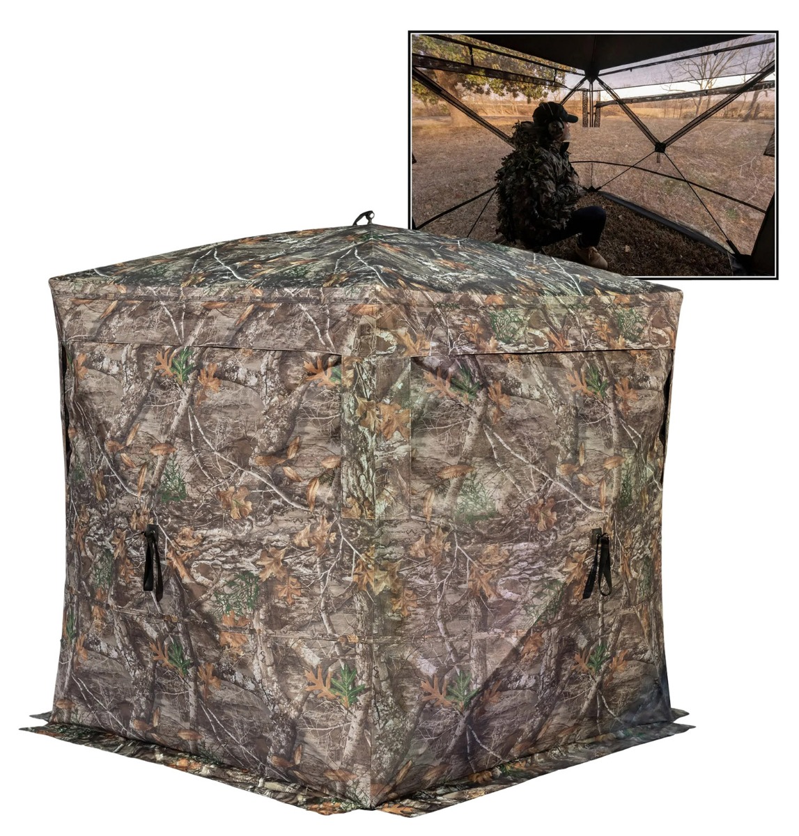 Rhino R180 See Through 5- Hub Blind, Realtree Edge - R180-RTE - Feradyne Outdoors