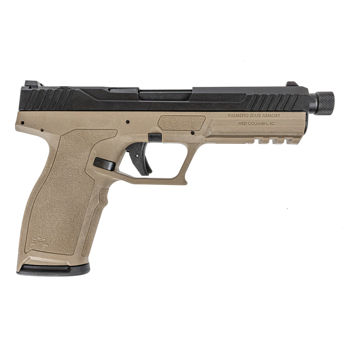 PSA 5.7 Rock Complete Optics Ready Pistol With Threaded Barrel, 2-Tone Flat Dark Earth - Palmetto State Armory