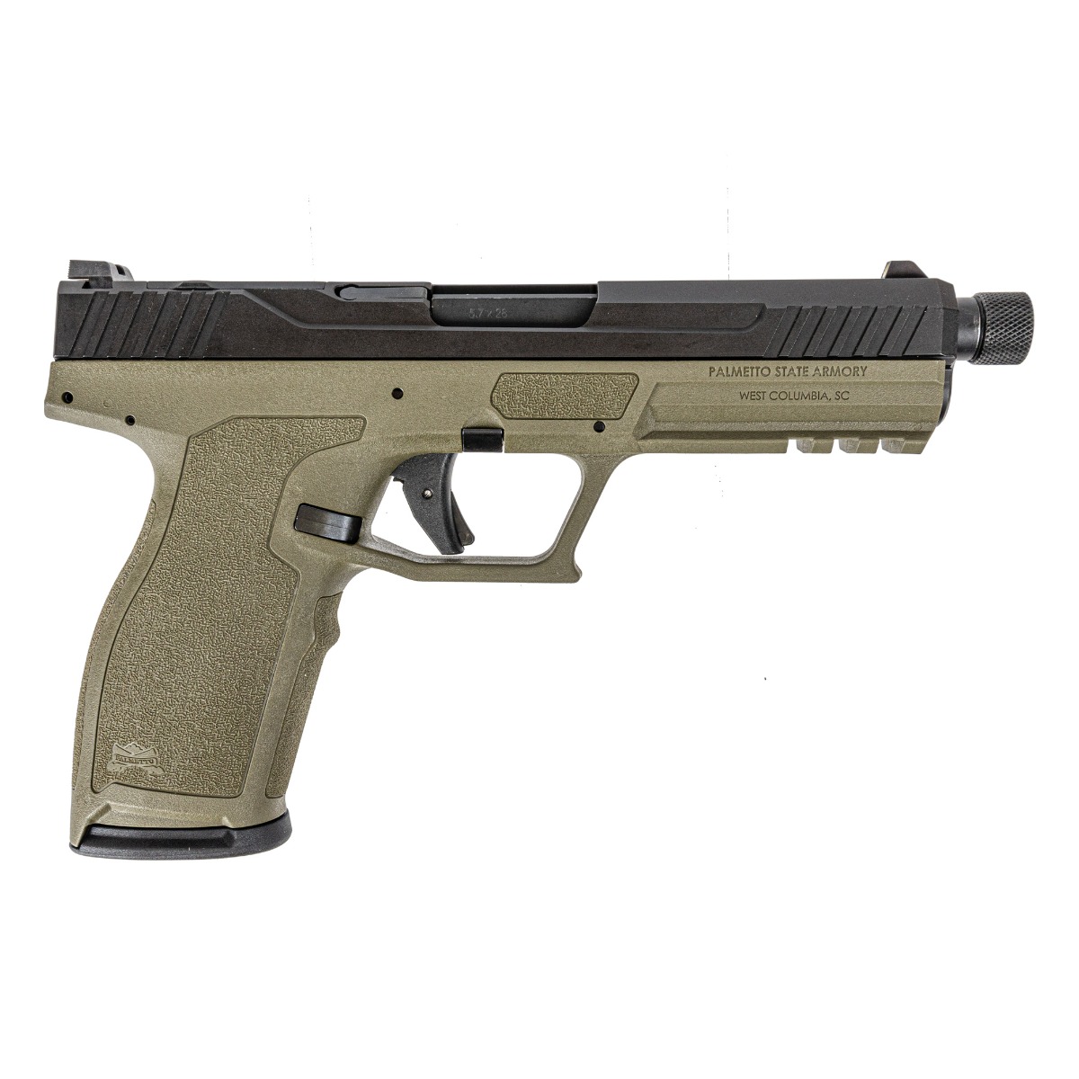 PSA 5.7 Rock Complete Optics Ready Pistol With Threaded Barrel, 2-Tone Sniper Green - Palmetto State Armory