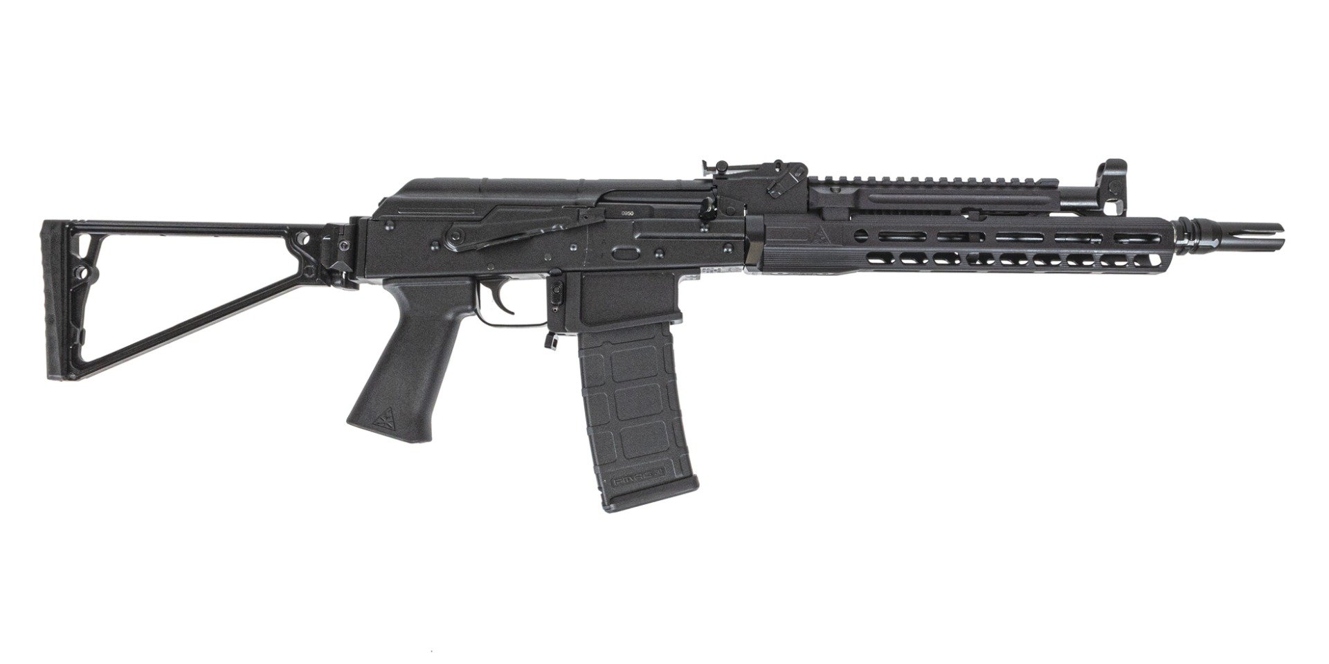 PSA AK-556 with 13.7" Barrel Pin and Weld, PSA-SLR 11" Rail, JMAC TS-8 Stock, and JMAC Flash Hider - Palmetto State Armory