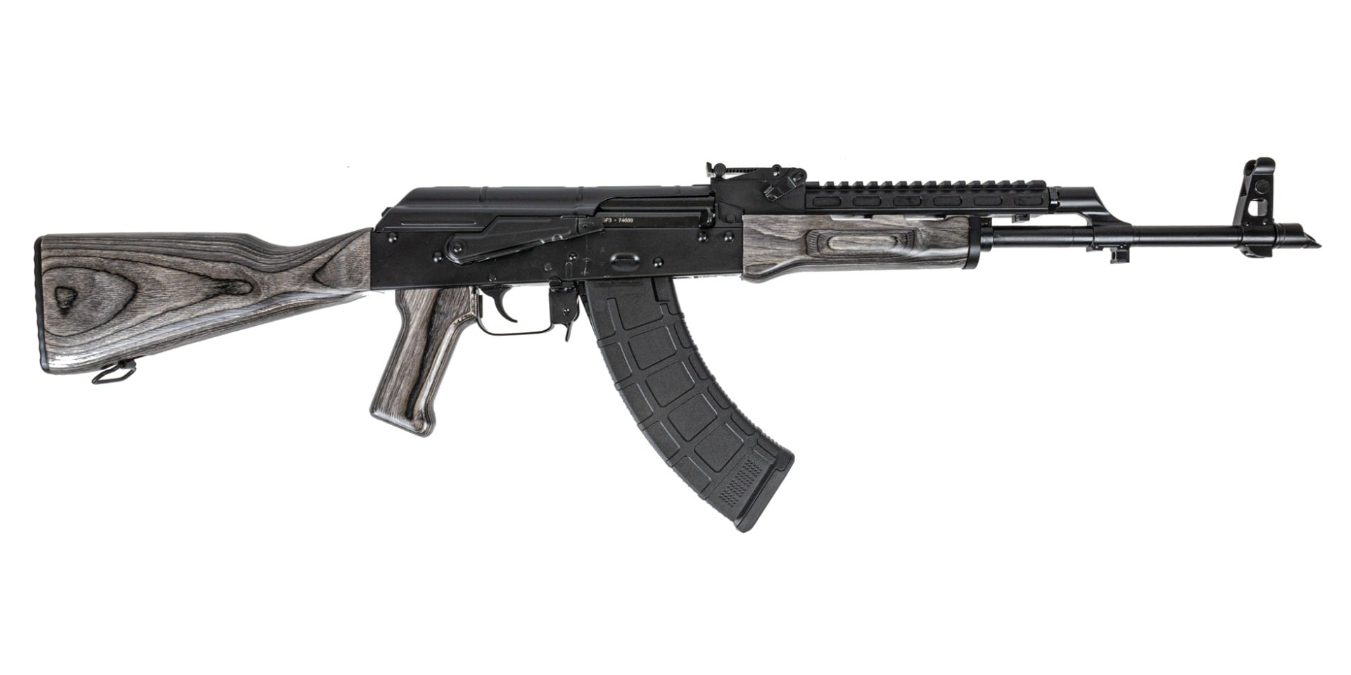 PSA AK-47 GF3 Forged Rifle, "Treebark" With Soviet Arms Railed Gas Tube - Palmetto State Armory