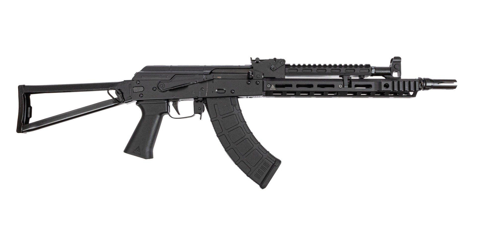 PSA AK-47 Gf3-E With 13.7" Barrel Pin And Weld, Alg Trigger, Soviet ARms 11.5" Rail And Gas Tube, Metal Triangle Folding Stock, And Jmac Flash Hider