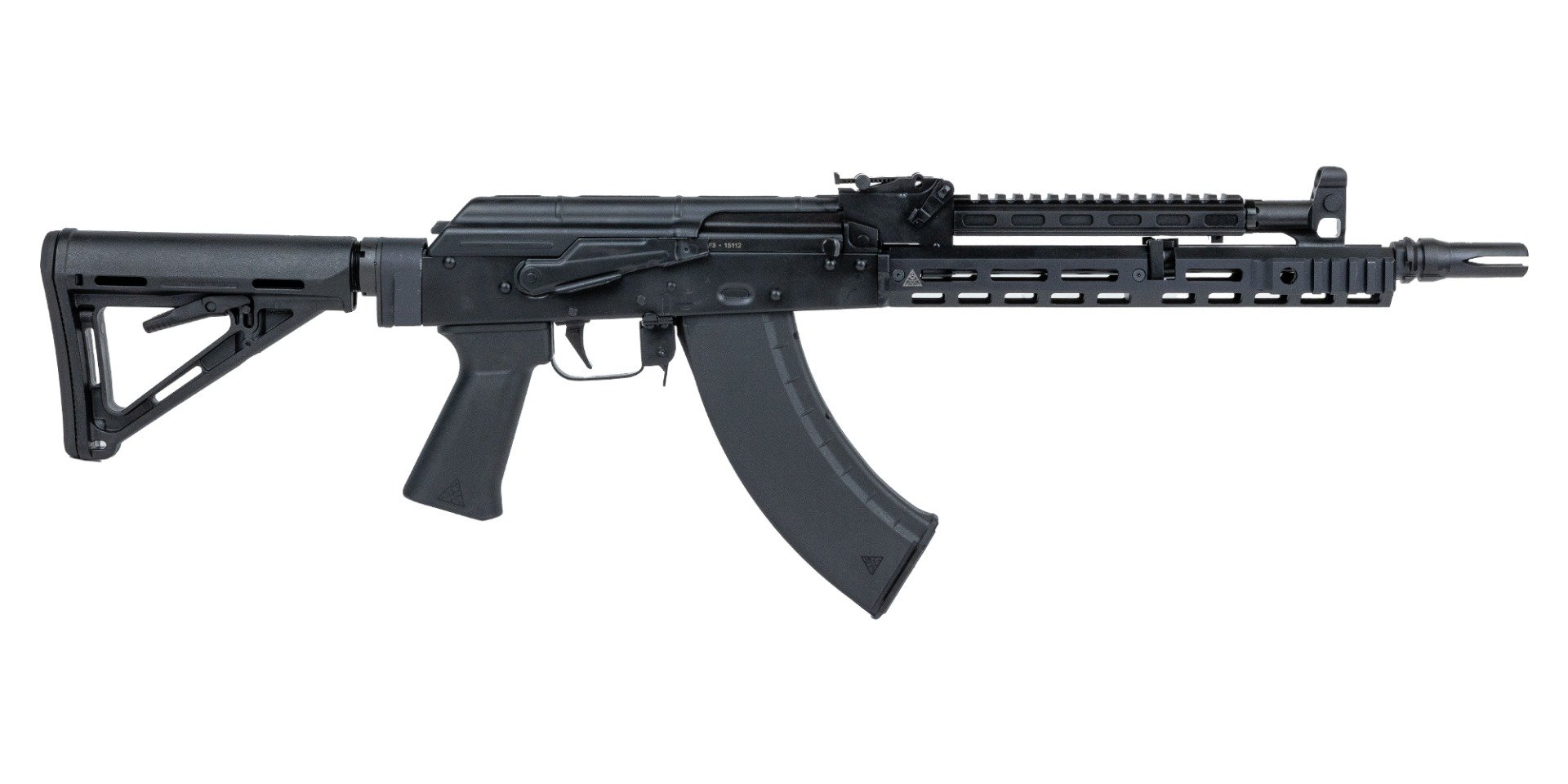 PSA AK-47 GF3-E with 13.7" Barrel Pin and Weld, ALG Trigger, Soviet Arms 11.5" Rail, M4 Stock, and JMAC Flash Hider - Palmetto State Armory