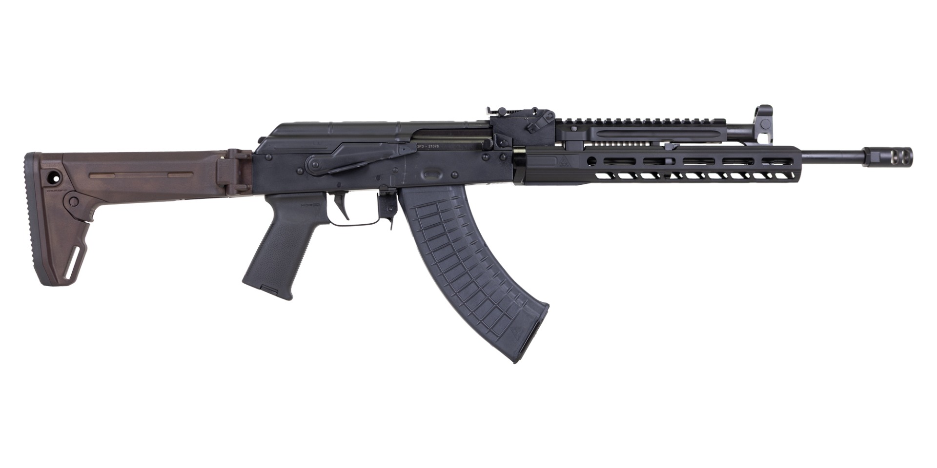 PSA AK-47 GF3-E with ALG Trigger and PSA-SLR SOLO 11' Rail