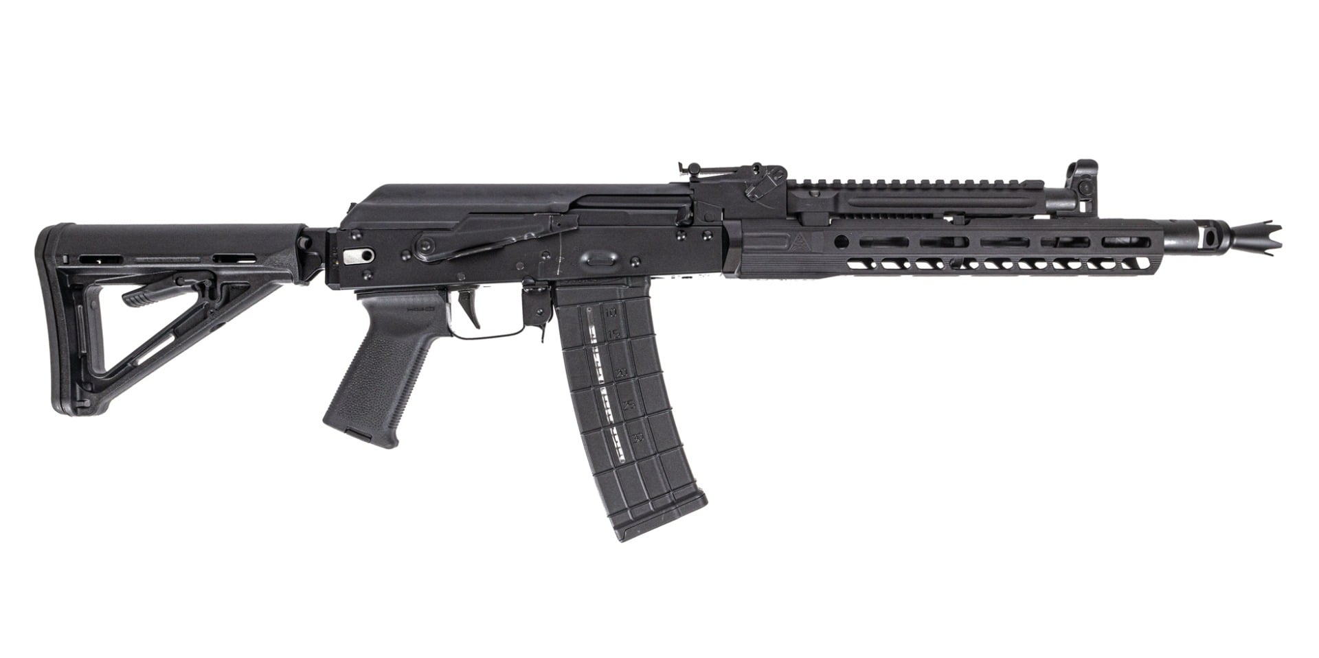 PSA AK-102 Rifle w/Pinned and Welded extended booster, PSA-SLR 11" Rail, M4 Stock, Toolcraft Bolt, Trunnion, and Carrier - Palmetto State Armory