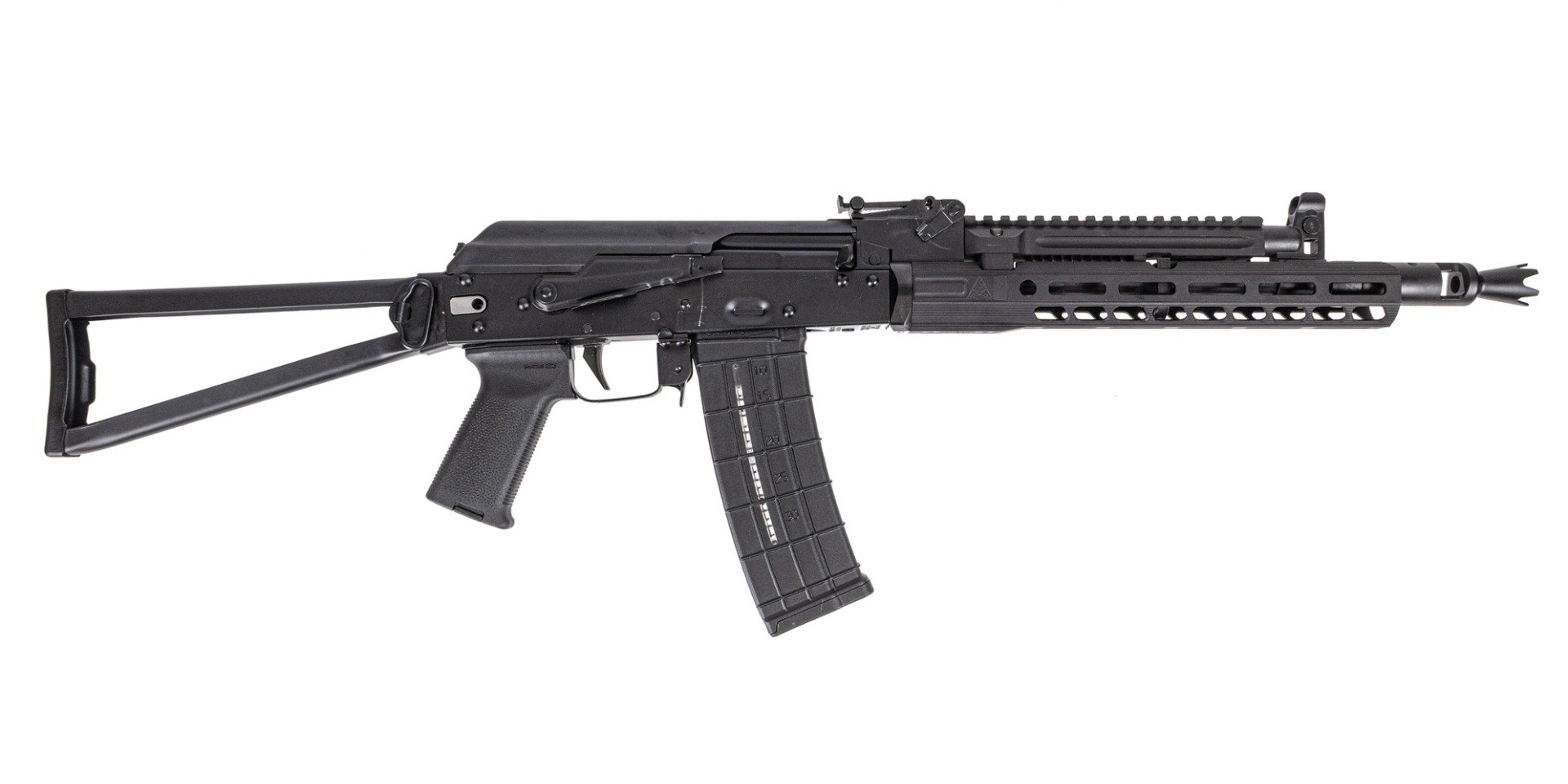PSA AK-102 Rifle w/Pinned and Welded extended booster, PSA-SLR 11" Rail, Triangle Stock, Toolcraft Bolt, Trunnion, and Carrier - Palmetto State Armory