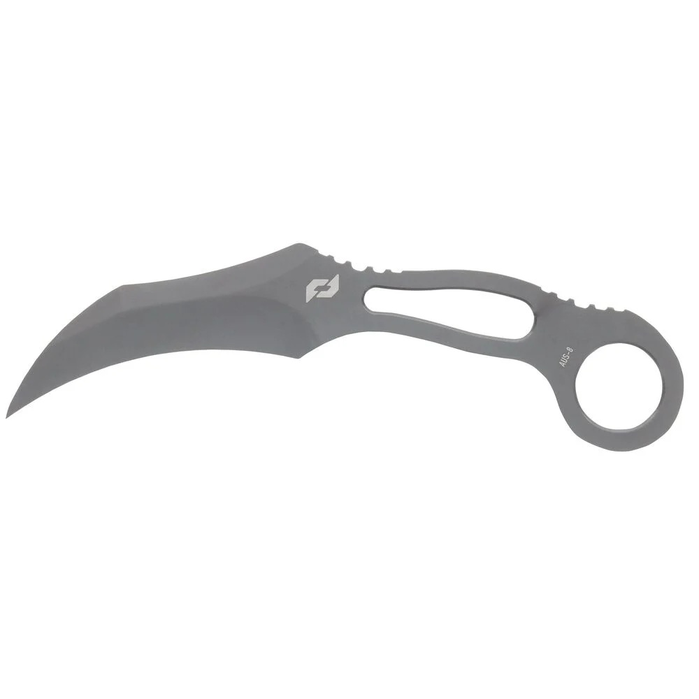 Schrade Boneyard CLR Fixed Blade Karambit Knife, Silver - 1182503 - Schrade