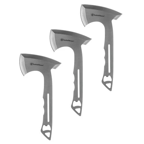 Smith & Wesson Bullseye Throwing Axe 3 Pack, Silver - 1117231 - Smith & Wesson