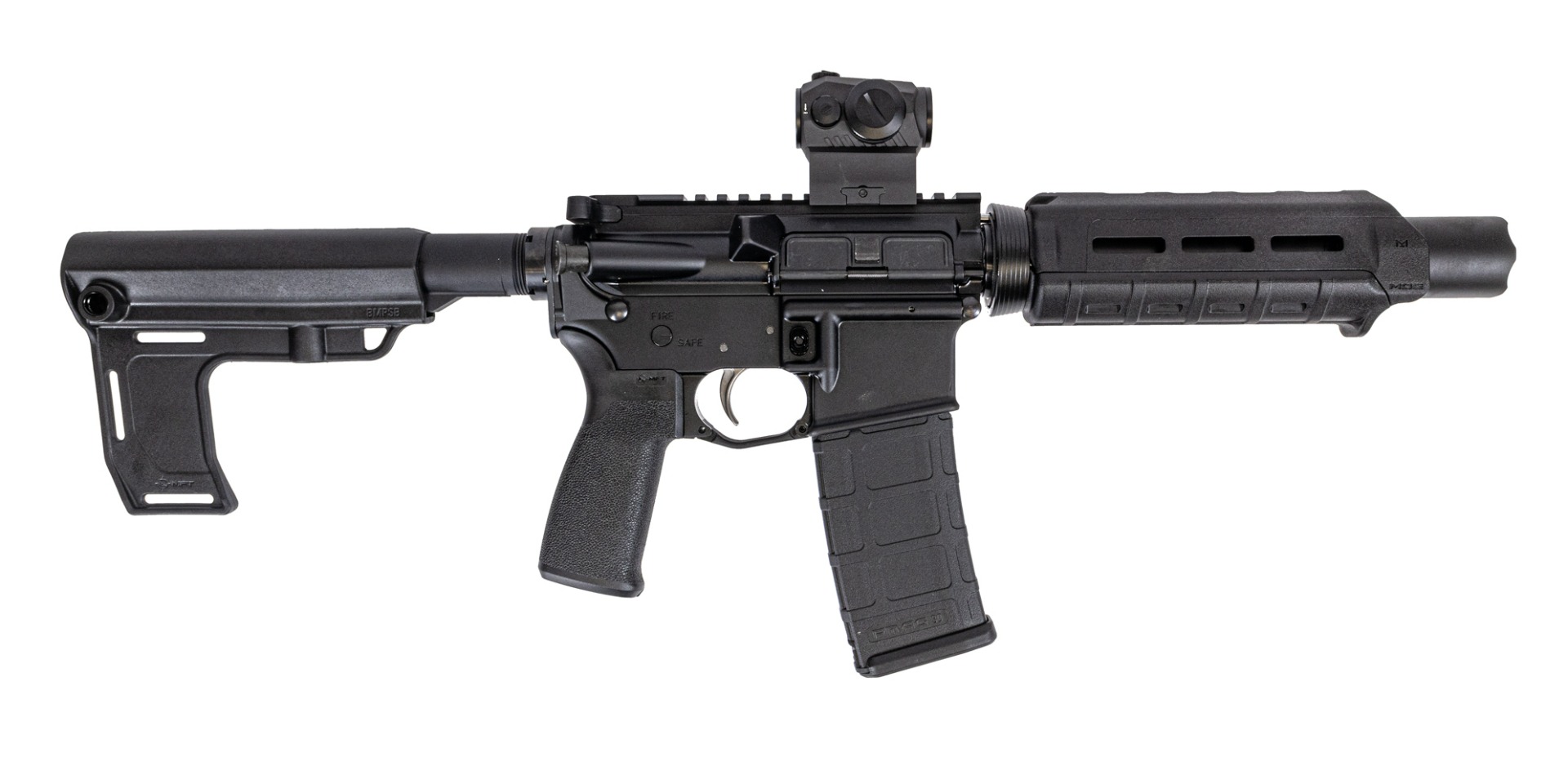 PSA PA-15 7" Phosphate 1/7 Pistol-Length 5.56 NATO MFT Battlelink EPT Marauder Pistol, w/Romeo 5 Black - Palmetto State Armory