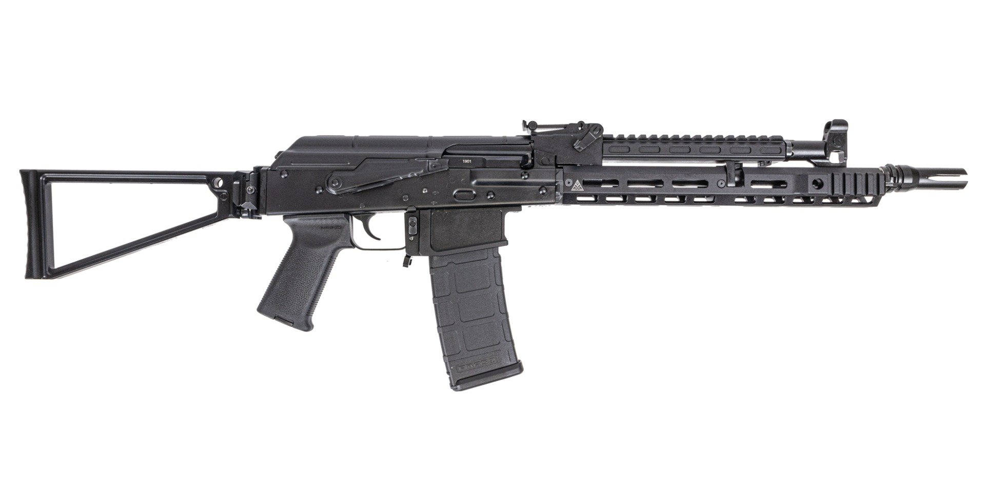 PSA AK-556 with 13.7" Barrel Pin and Weld, Soviet Arms 11.5" Rail, JMAC TS-8 Stock, and JMAC Flash Hider - Palmetto State Armory