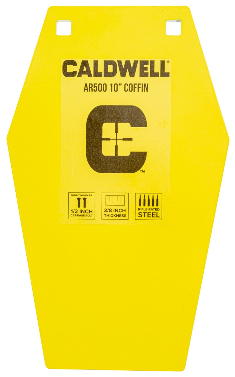 Caldwell AR500 10" Coffin Target 13" x 8" x 0.40", Yellow - Caldwell