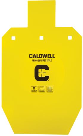 Caldwell AR500 66% IPSC Target 20" x 12" x 0.40", Yellow - Caldwell
