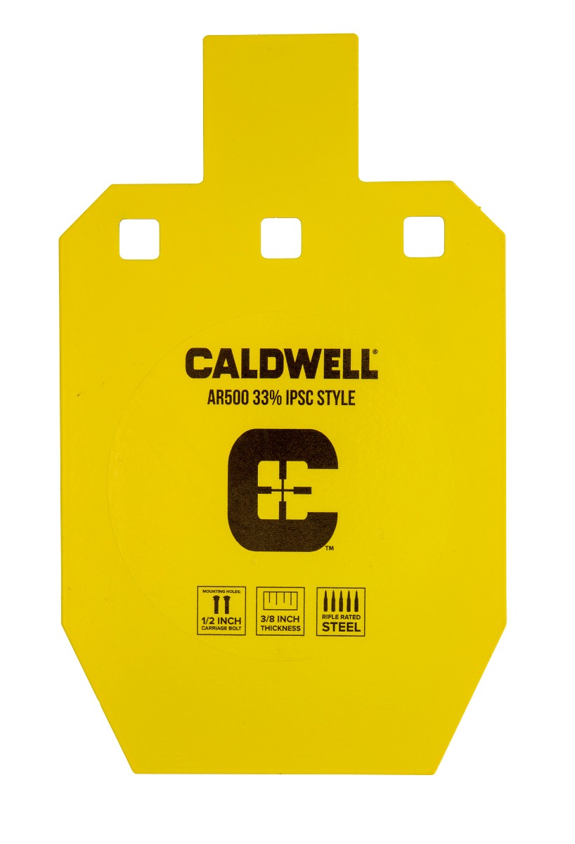 Caldwell Hanging Steel Target, Yellow Powder Coat - 1116697 - Caldwell