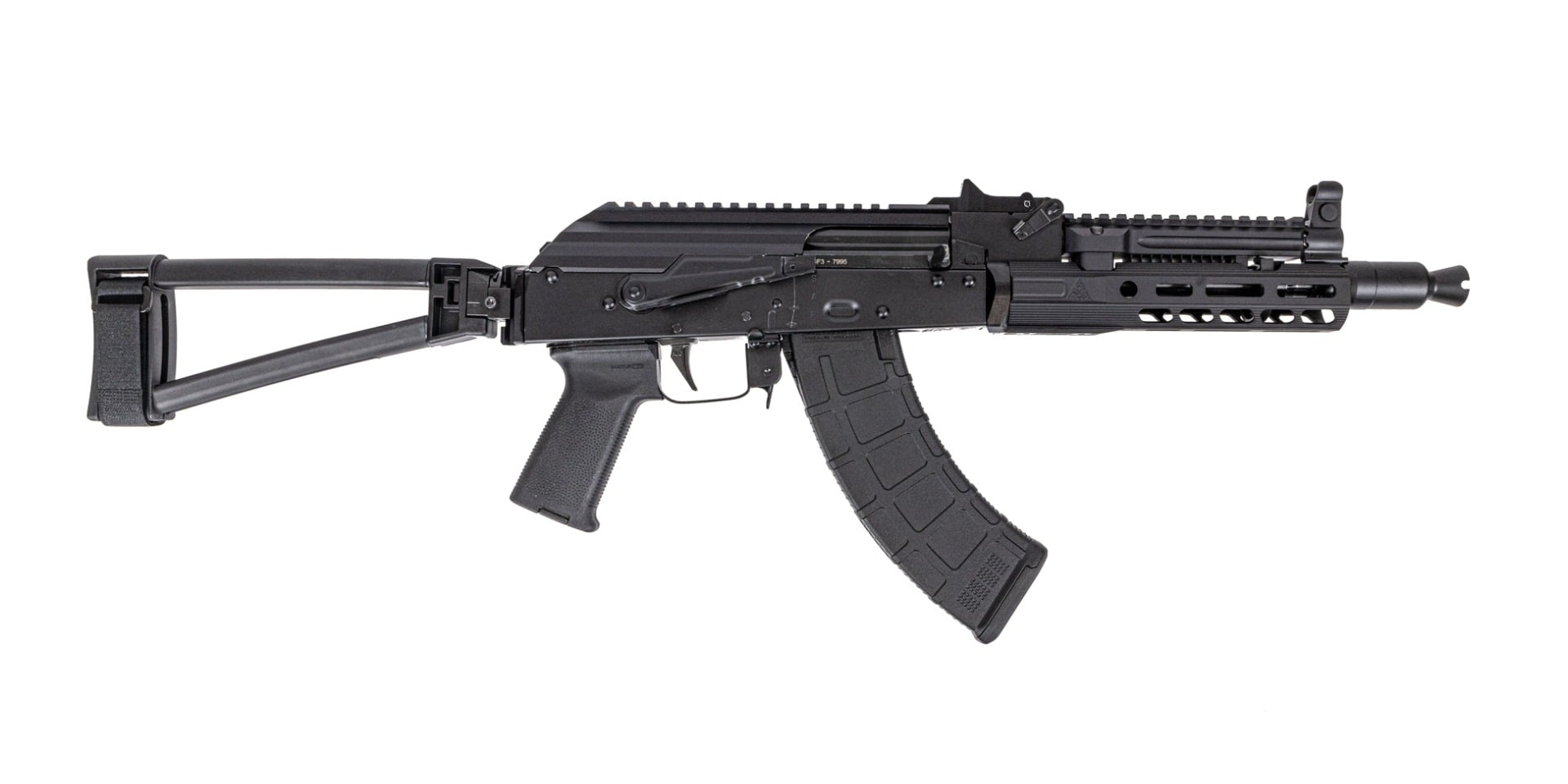 PSA AK-P GF3 Triangle Side Folding Pistol with ALG Trigger and PSA-SLR SOLO 7.5" Rail - Palmetto State Armory