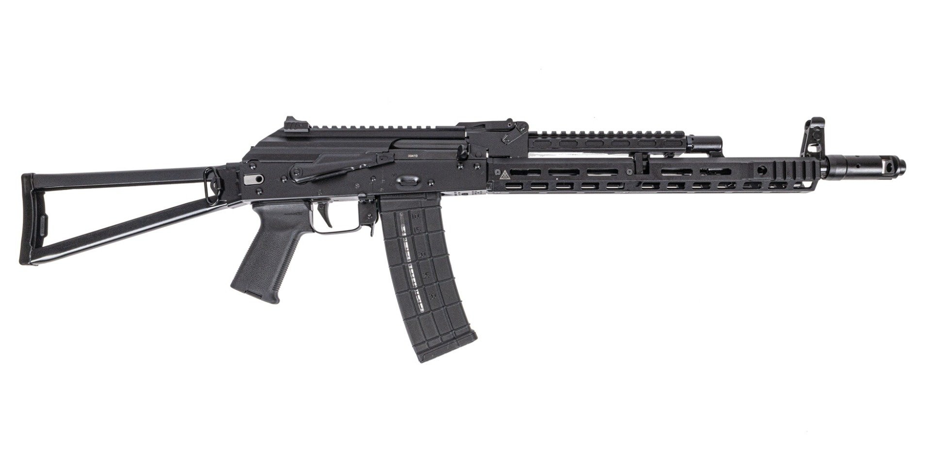 PSA AK-101 Triangle Side Folding Rifle With Hinged Dust Cover, Soviet ARms 13.5" Rail & Gastube, Toolcraft Trunnion, Bolt, And Carrier