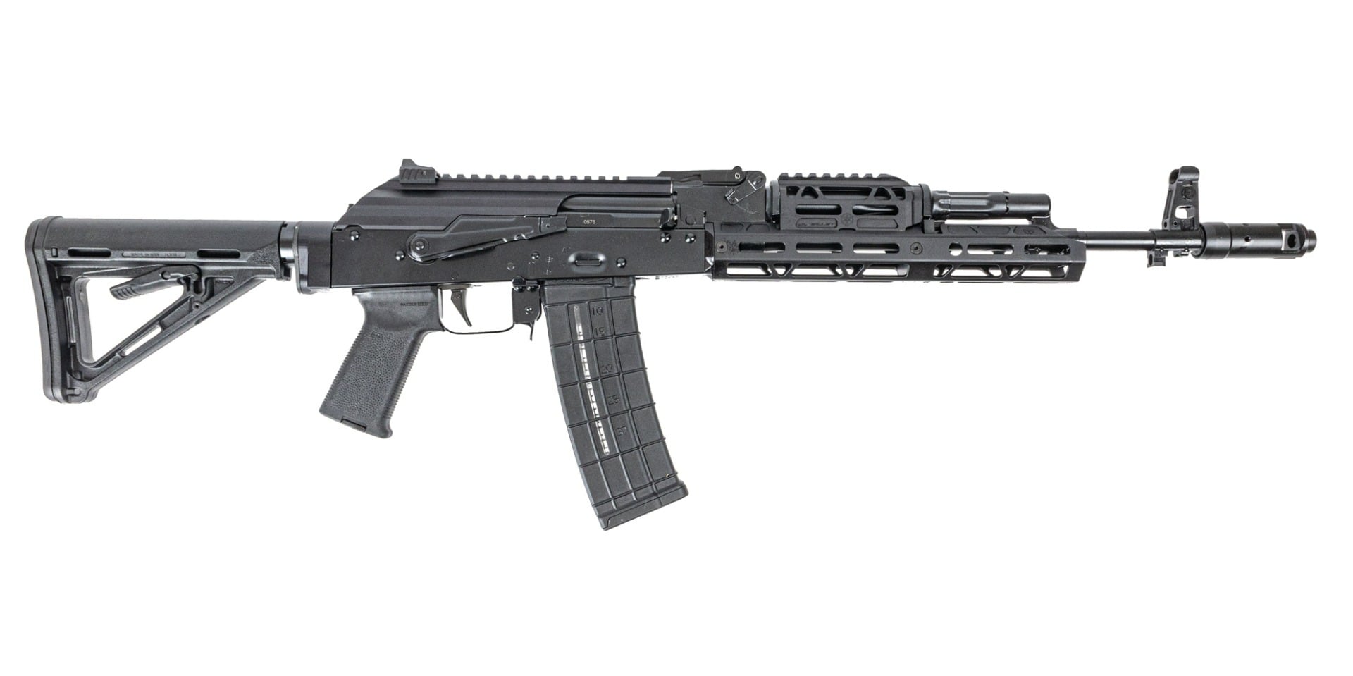 PSA AK-101 Hinged JL Billet M4 Rifle with Toolcraft Trunnion, Bolt, and Carrier, Black - Palmetto State Armory