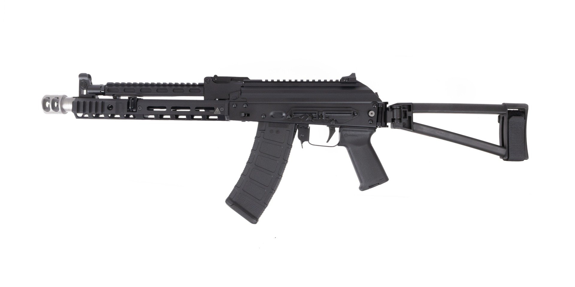 PSA AK-105 Triangle Side Folding Pistol With Soviet Arms 10" Rail & Gas Tube, Alg Trigger Sa-2 Brake, Hinged Dust Cover, Toolcraft Bolt , Trunnion, And  Carrier - Palmetto State Armory