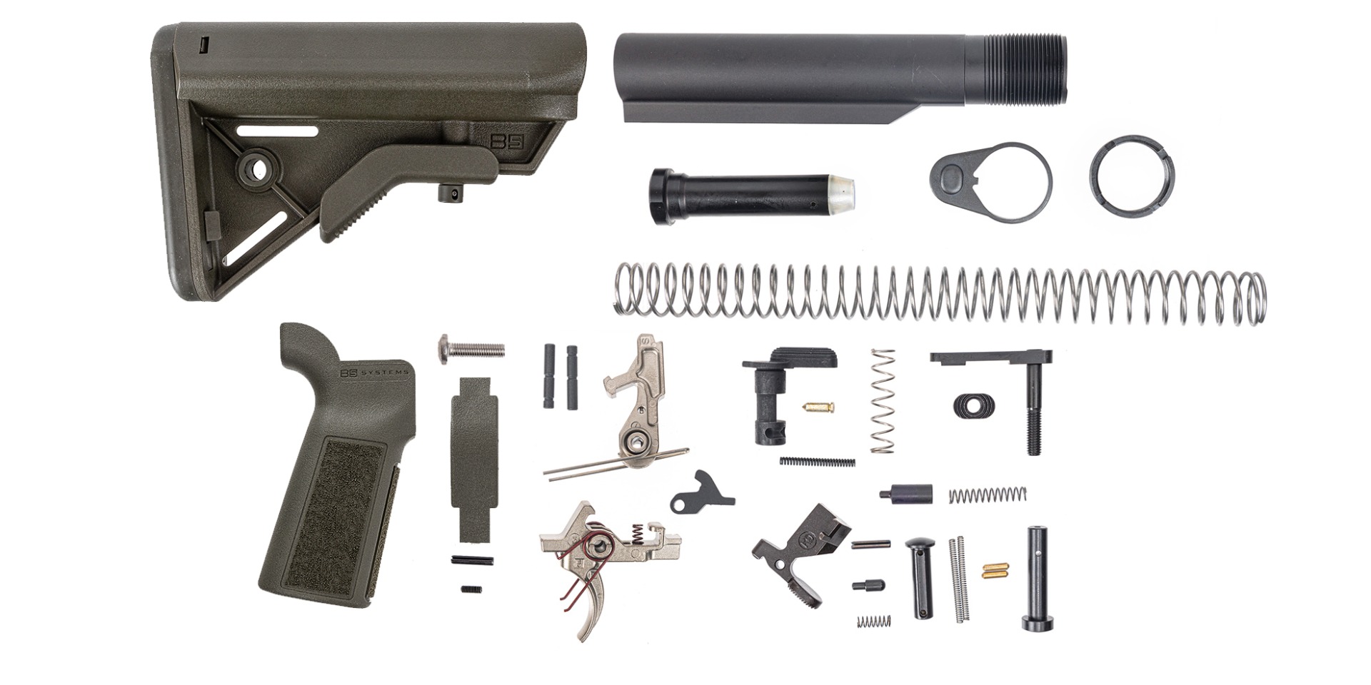 PSA B5 2 Stage Nickel Boron Trigger Lower Build Kit with Bravo Stock, ODG - Palmetto State Armory