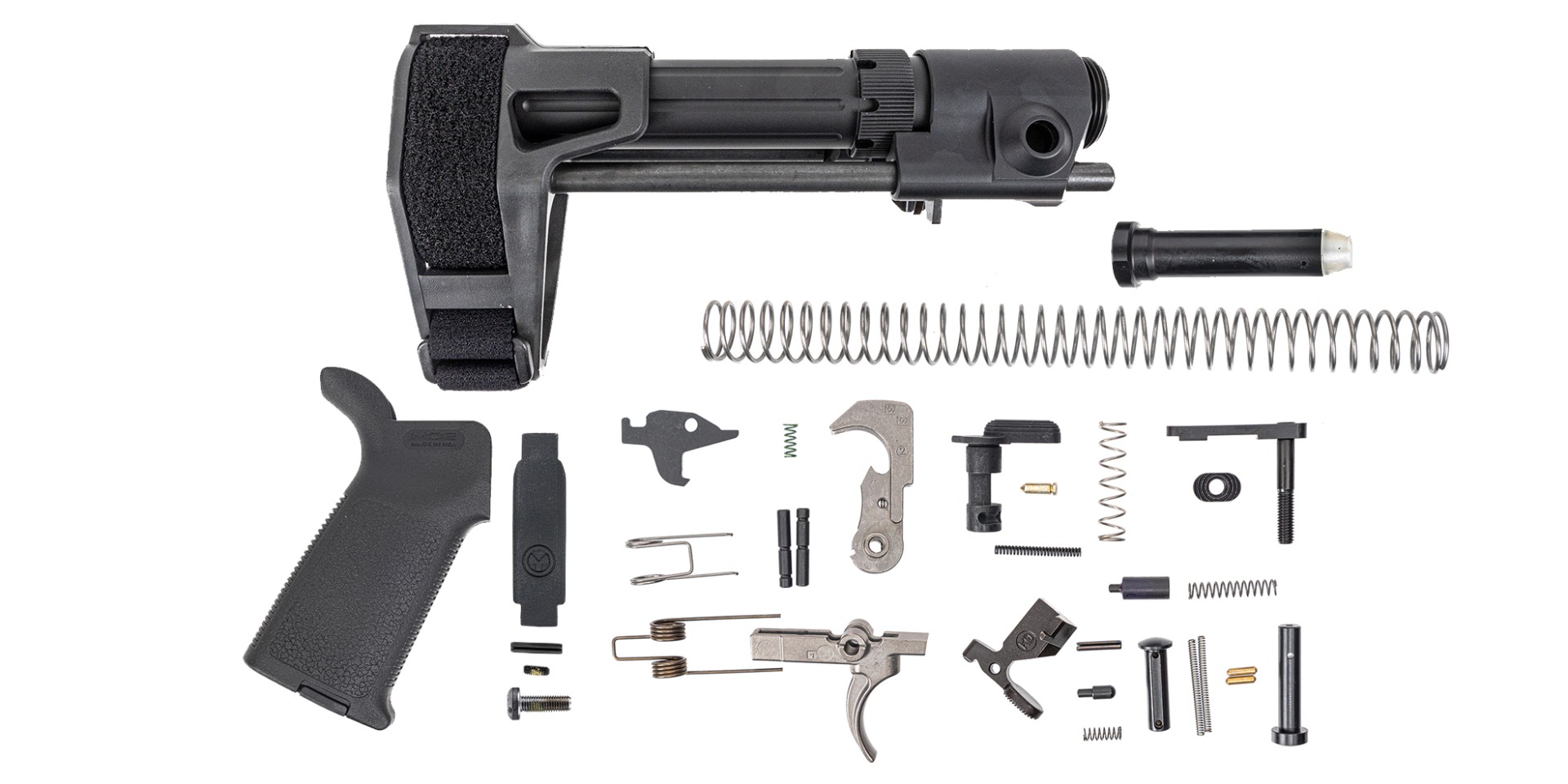 PSA MOE EPT  Pistol Lower Build Kit With Maxim PDW Brace, Black