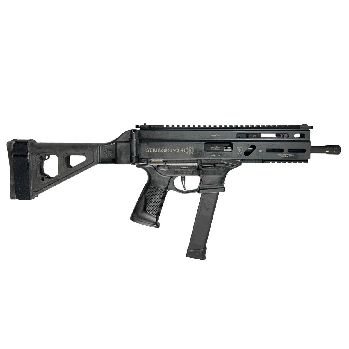 Grand Power Stribog SP9A3G 9mm Pistol Folding SBT Brace 33rd Glock Mags - Grand Power