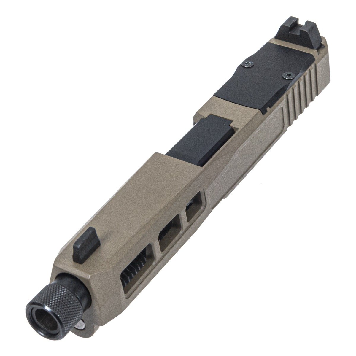 PSA Dagger Complete SW1 Doctor Cut Slide Assembly With Threaded Barrel, FDE - Palmetto State Armory