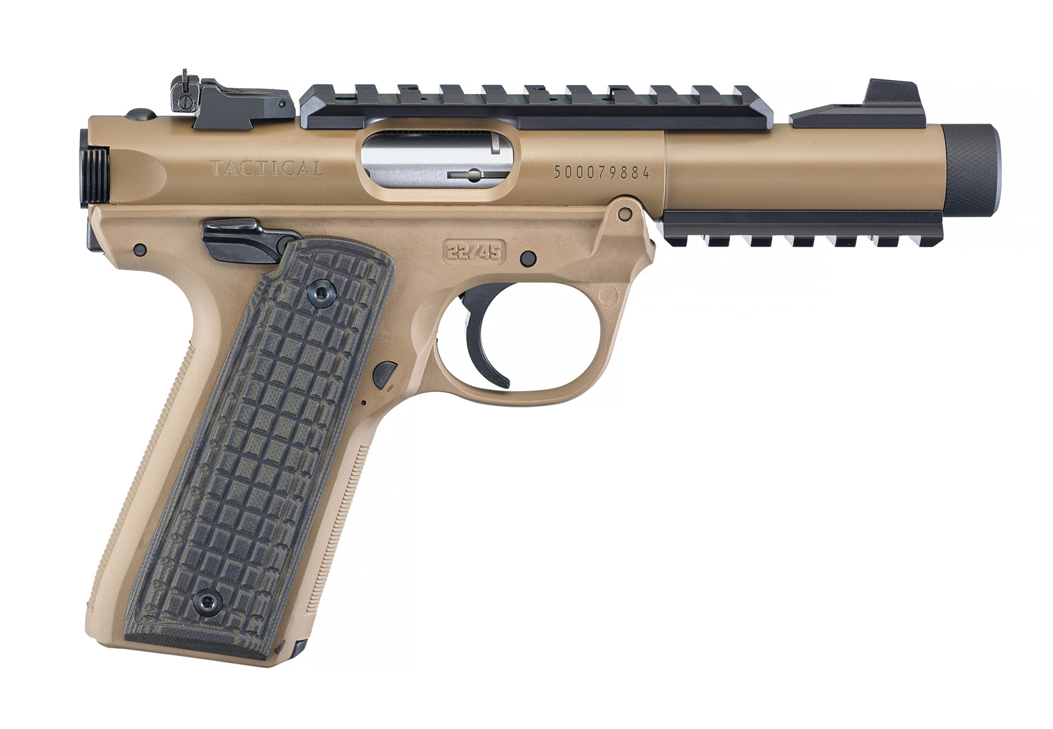 Ruger MKIV 22/45 Tactical 22lr Pistol  DDE 10rd 4.4" - 40167 - Ruger