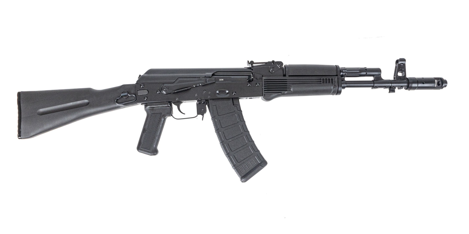 PSAK-74K Classic 14.1" P&W Polymer Side folding Rifle w/ Toolcraft Trunnion, Bolt, and Carrier, Black - Palmetto State Armory