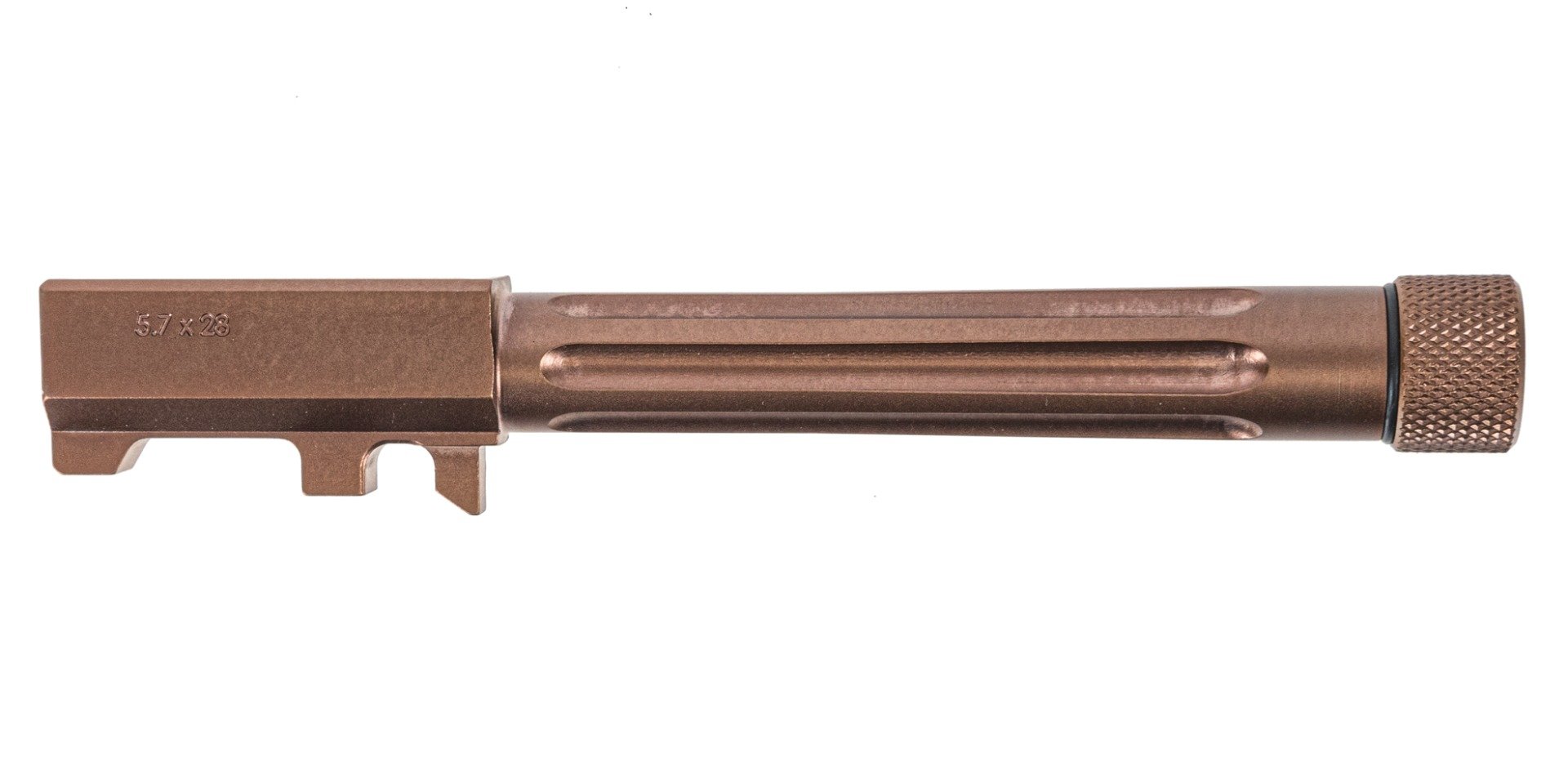 PSA 5.7 Rock Threaded Fluted Barrel, Copper - Palmetto State Armory