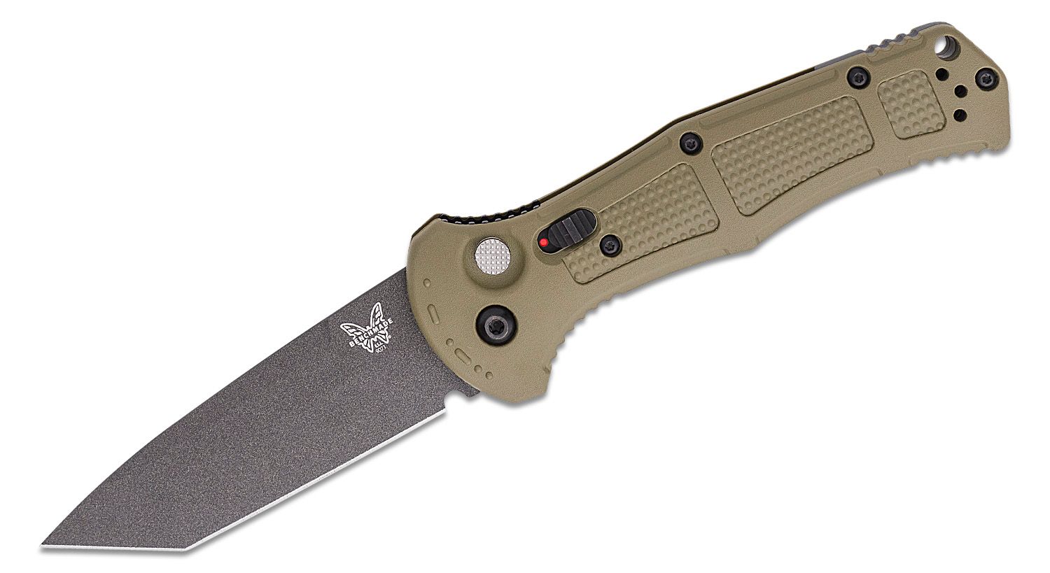 Benchmade Claymore Auto Folding Tanto Knife, Ranger Green - 9071BK-1 - Benchmade