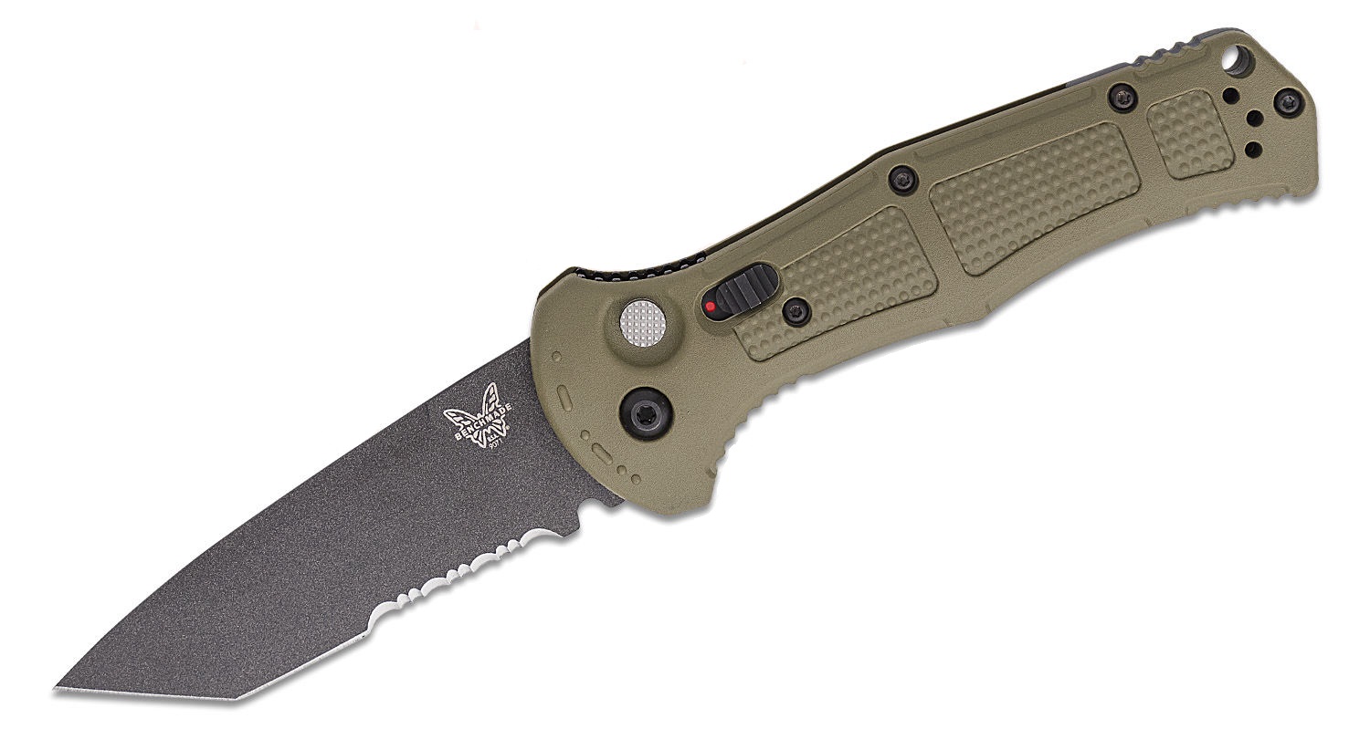 Benchmade Claymore Folding Tanto Knife Serrated, Ranger Green - 9071SBK-1 - Benchmade