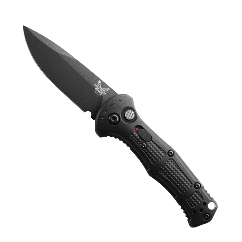 Benchmade Mini Claymore Auto Folding Drop Point Knife, Black - 9570BK - Benchmade