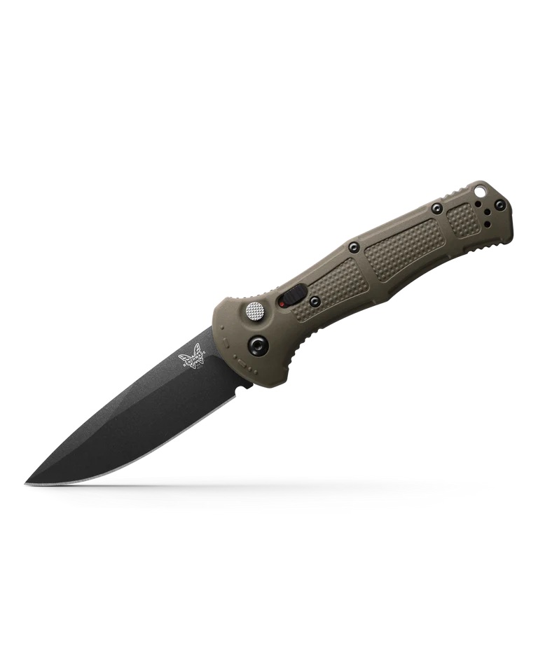 Benchmade Mini Claymore Auto Folding Drop Point Knife, Ranger Green - 9570BK-1 - Benchmade