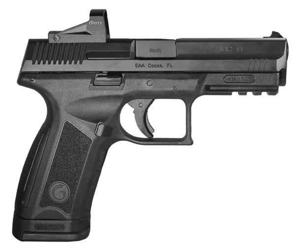 Girsan MC9 Optic Combo 9mm Pistol w/ Derry Dot 4.2" 17rd, Black  - 390350 - Eaa