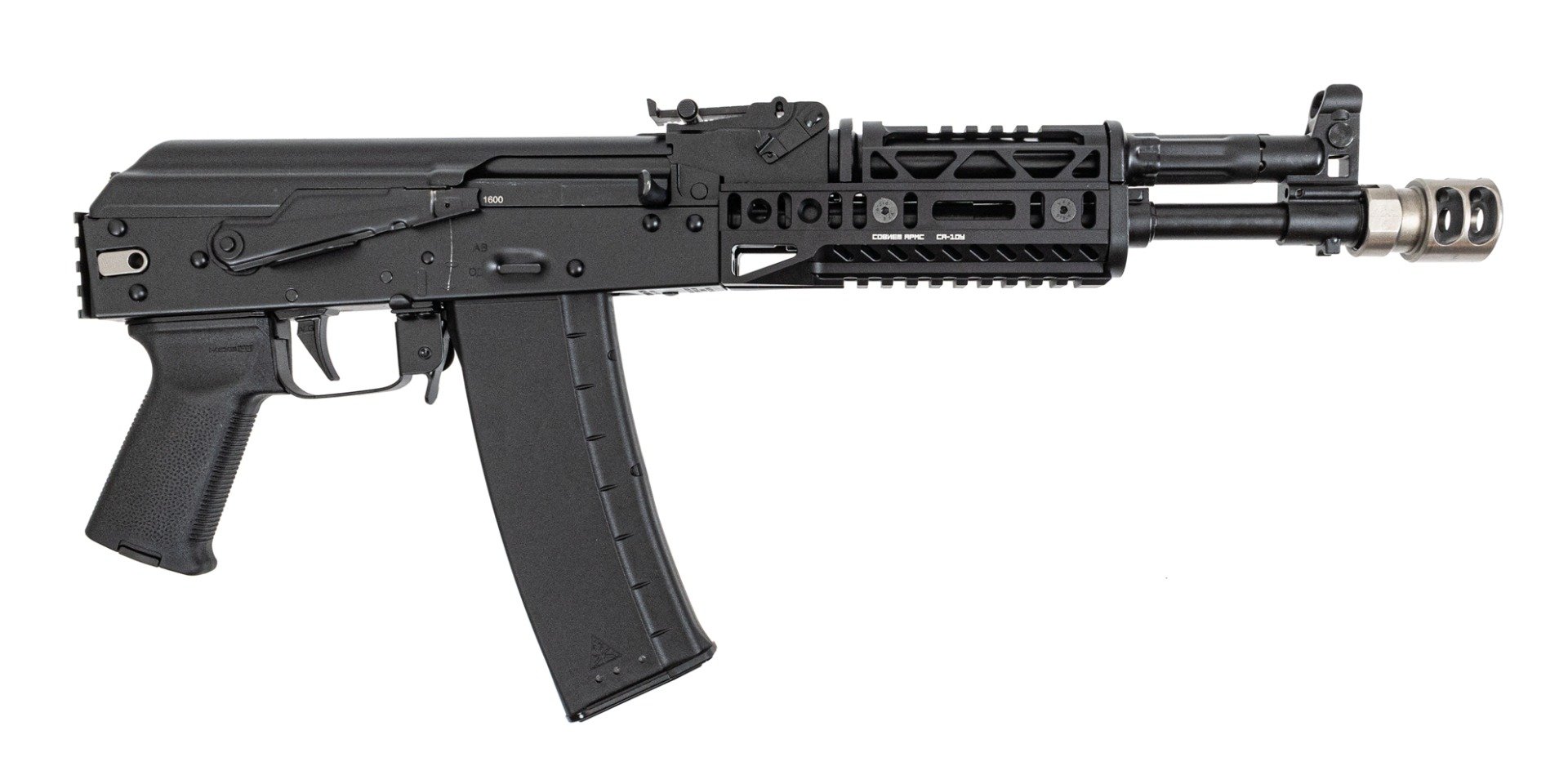 PSA AK-102 Pistol with SA-19 & SA-10U Handguard, SA-2 Muzzle Brake, Toolcraft Trunnion, Bolt, and Carrier - Palmetto State Armory