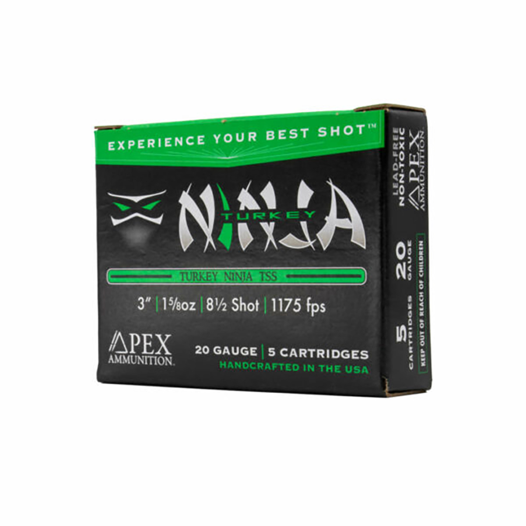 Apex Turkey Ninja TSS 20 Gauge 3" #8.5 Ammo, 5rds - NINJA20 - Apex Ammunition