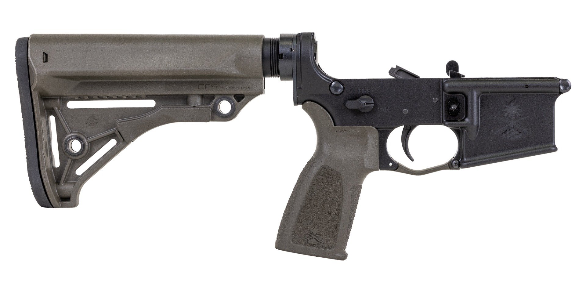 PSA Sabre-15 Forged Lower with Sabre Stock and Grip, ODG - Palmetto State Armory