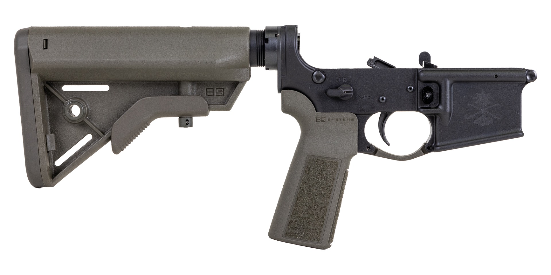 PSA Sabre-15 Forged Lower with B5 Bravo Stock and B5 Grip, ODG - Palmetto State Armory