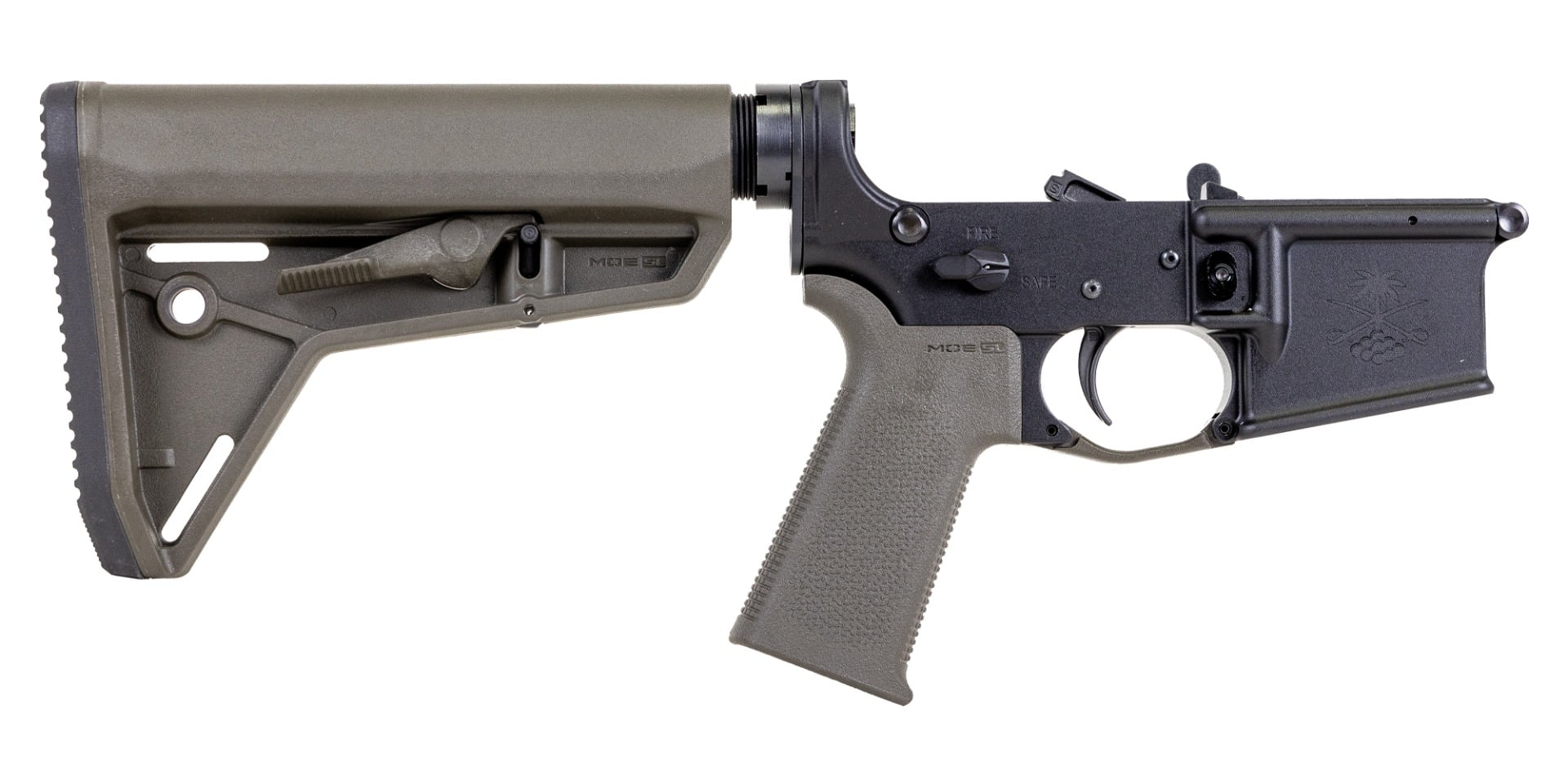 PSA Sabre-15 Forged Lower with MOE SL Stock and Grip, ODG - Palmetto State Armory