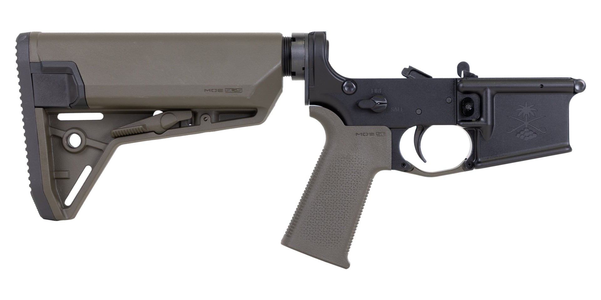 PSA Sabre-15 Forged Lower with MOE SL-S Stock and Grip, ODG - Palmetto State Armory